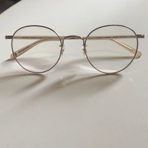 Garrett Leight gold glasses w/400% UV.